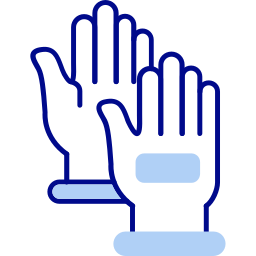 Hand gloves icon