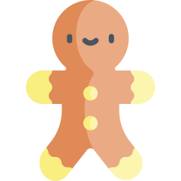 Gingerbread man icon