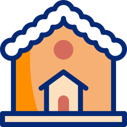 Gingerbread house icon