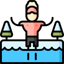 Ice swimming icon