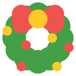 Christmas wreath icon