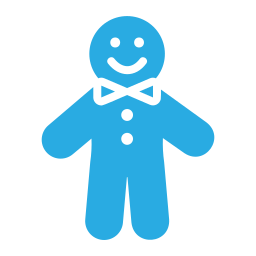 Gingerbread man icon