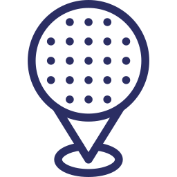 Golf ball pin icon