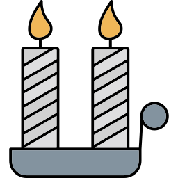 Halloween candle light icon