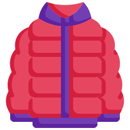 Puffer coat icon