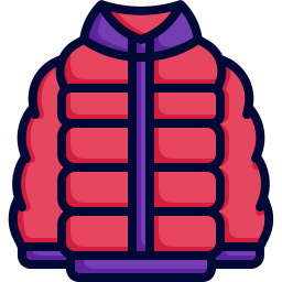 Puffer coat icon