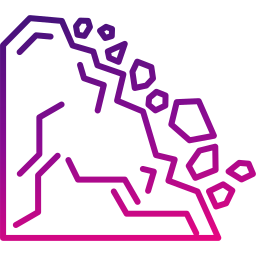 glissement de terrain Icône