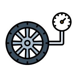 pressione dei pneumatici icona
