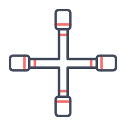 Cross wrench icon