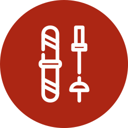 attrezzatura da sci icona