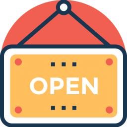 Open sign icon