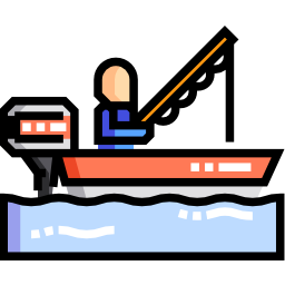 Fishing boat icon