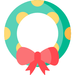 Christmas wreath icon