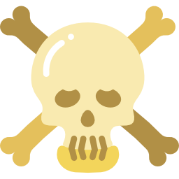 Skull and bones icon