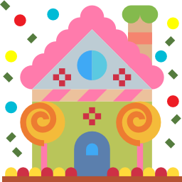 Gingerbread house icon