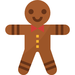 Gingerbread man icon