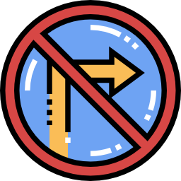 No turn icon