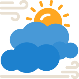 Sun and cloud icon