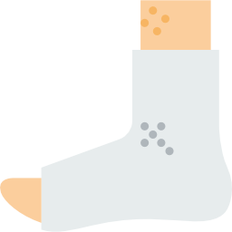 Plastered foot icon