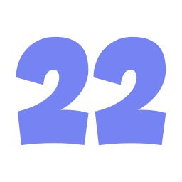 Number 22 icon