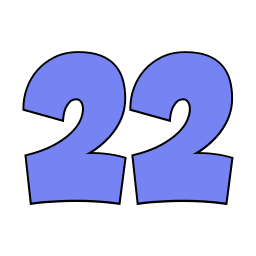 Number 22 icon