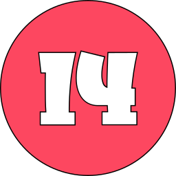 Number 14 icon