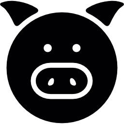 Pig portrait icon