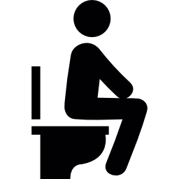 mann sitzt auf der toilette icon