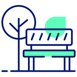 Park bench icon