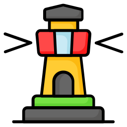 Lighthouse tower icon