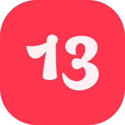 Number 13 icon