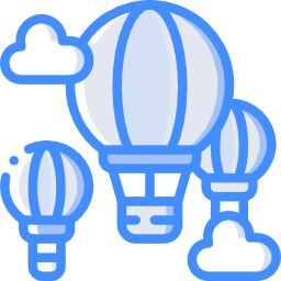 Hot air balloons icon