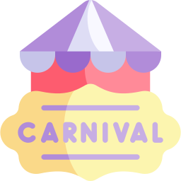 tenda di carnevale icona