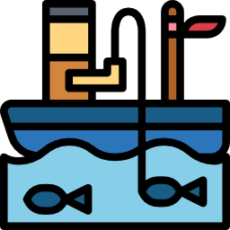 Fishing boat icon