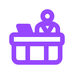 Receptionist desk icon