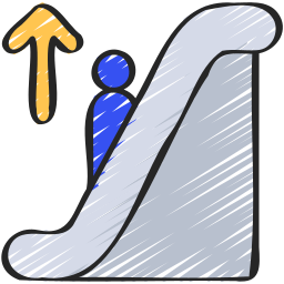 rolltreppe hoch icon