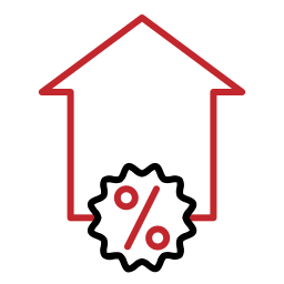 ventes en hausse Icône