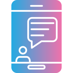 chat sur smartphone Icône