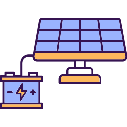 batteria solare icona