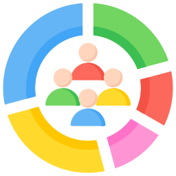 segmentation de la clientèle Icône