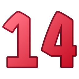 Number 14 icon