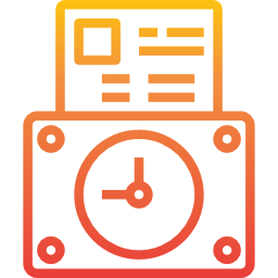 den arbeitsbeginn registrieren icon