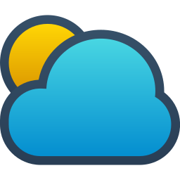 Clouds and sun icon