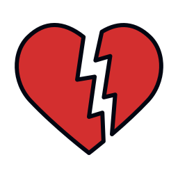 Broken heart icon