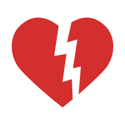 Broken heart icon