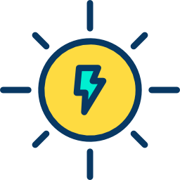 Sun energy icon