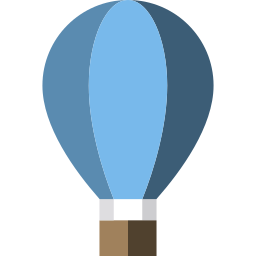 Hot air balloon icon