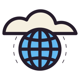 Cloud hosting icon