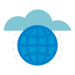 Cloud hosting icon