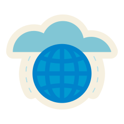 Cloud hosting icon